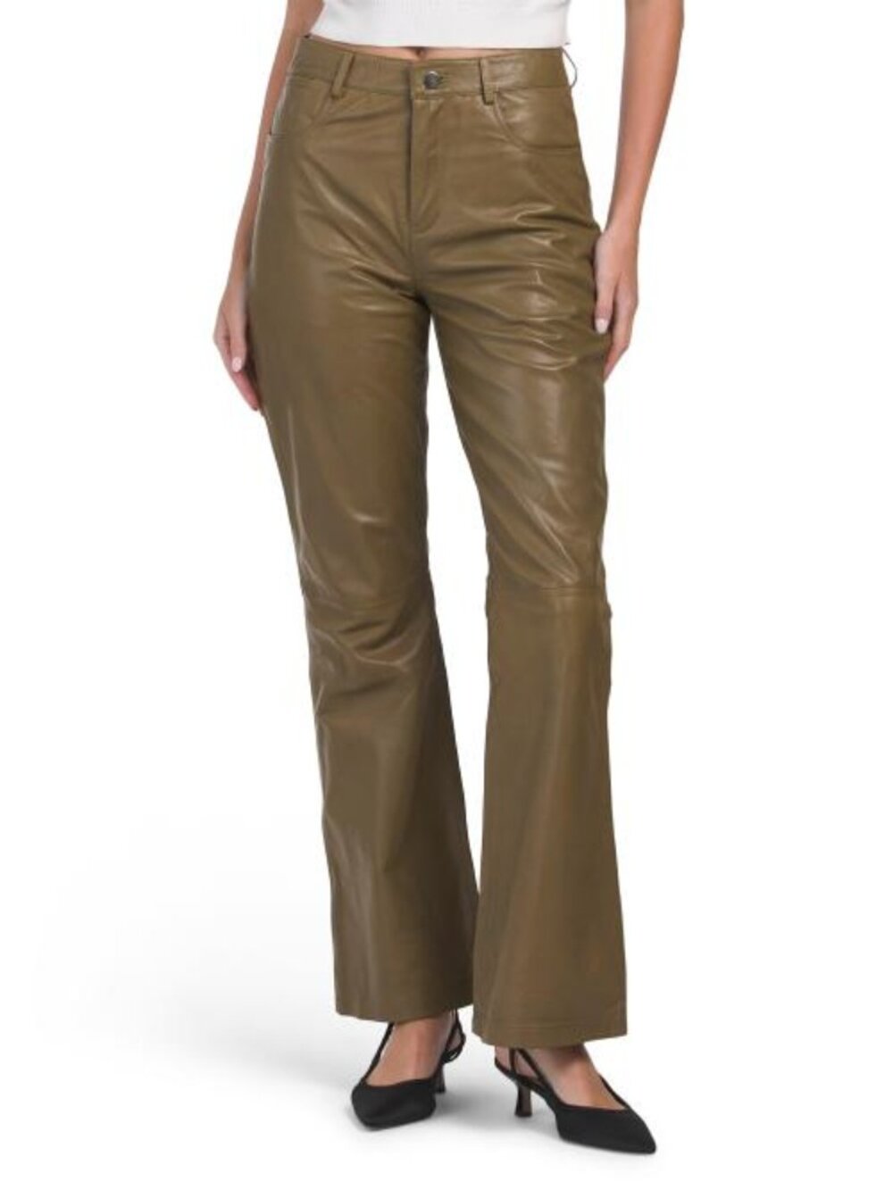 BOD & CHRISTENSEN Leather Flair Pants
